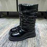 Chanel black patent boots - 1