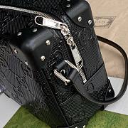 Gucci Black GG Embossed Shoulder Bag - 5