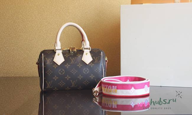 Louis Vuitton 20 hot pink strap speedy - 1