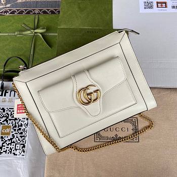 GUCCI Small GG Dahlia White Shoulder Bag