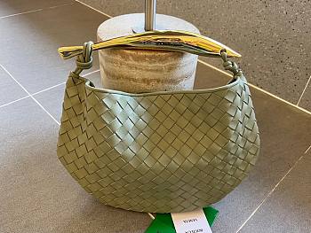 Bottega Veneta Sardine Intrecciato Napa Green Top-Handle Bag