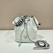 Prada white leather bucket bag - 1