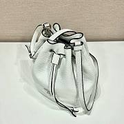 Prada white leather bucket bag - 4