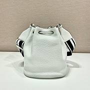 Prada white leather bucket bag - 2