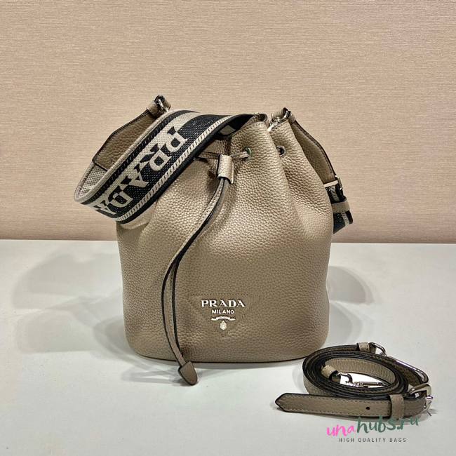 Prada beige leather bucket bag - 1