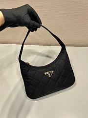 Prada Hobo Mini Quilted Black Nylon Shoulder Bag - 6