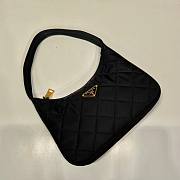 Prada Hobo Mini Quilted Black Nylon Shoulder Bag - 5