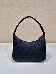 Prada Hobo Mini Quilted Black Nylon Shoulder Bag - 3