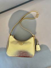 Prada Saffiano Gold Leather Mini Shoulder Bag - 5