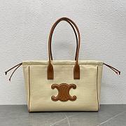 Celine Cabas Drawstring triomphe beige smooth calfskin bag - 1