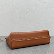 Celine Cabas Drawstring triomphe brown smooth calfskin bag - 4