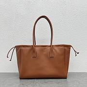 Celine Cabas Drawstring triomphe brown smooth calfskin bag - 3