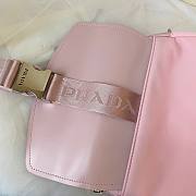 Prada Women Pocket Nylon Pink Leather Bag - 5