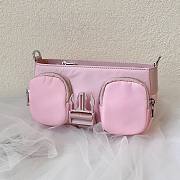 Prada Women Pocket Nylon Pink Leather Bag - 3