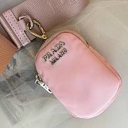 Prada Women Pocket Nylon Pink Leather Bag - 2