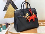 Hermes Birkin Black Epsom Leather 35cm (Silver/ Gold Hardware) Bag - 6