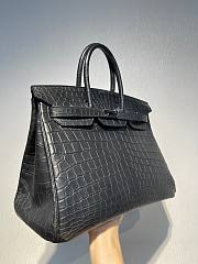 Hermes Crocodile Birkin Black Leather 35cm - 3