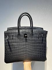 Hermes Crocodile Birkin Black Leather 35cm - 4