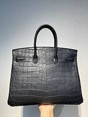 Hermes Crocodile Birkin Black Leather 35cm - 5