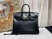 Hermes Birkin Black Box Leather Gold Hardware 25cm/ 30cm/ 35cm Bag - 1