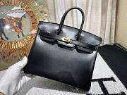 Hermes Birkin Black Box Leather Gold Hardware 25cm/ 30cm/ 35cm Bag - 5