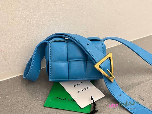 Bottega Veneta Candy Padded Cassette Blue Leather Bag - 1