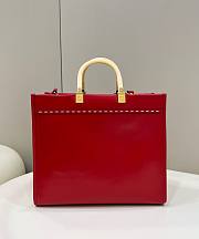 Fendi Sunshine Red Leather Tote Bag 36cm  - 2