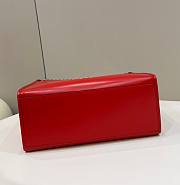 Fendi Sunshine Red Leather Tote Bag 36cm  - 4