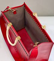 Fendi Sunshine Red Leather Tote Bag 36cm  - 6