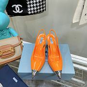 Prada orange slingback 70mm heels - 2