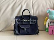 Hermes Birkin 25 Cargo Swift Blue Marine Silver Hardware Bag - 2