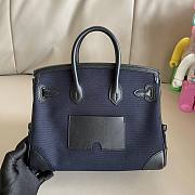 Hermes Birkin 25 Cargo Swift Blue Marine Silver Hardware Bag - 5