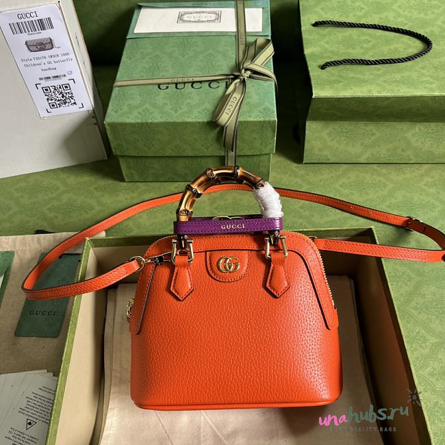 Gucci Diana orange mini tote bag - 1