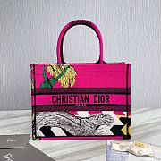 Dior Medium Pink Multicolor Toile De JouyEmbroidery Book Tote - 1