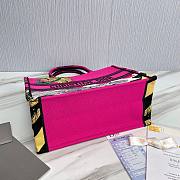 Dior Medium Pink Multicolor Toile De JouyEmbroidery Book Tote - 4