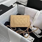 Chanel woc 19cm calfskin beige leather bag - 5