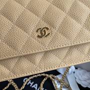 Chanel woc 19cm calfskin beige leather bag - 2