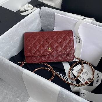 Chanel WOC Caviar Leather in Red