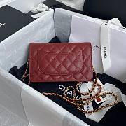 Chanel WOC Caviar Leather in Red - 6