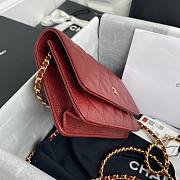 Chanel WOC Caviar Leather in Red - 5