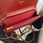 Chanel WOC Caviar Leather in Red - 4