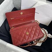 Chanel WOC Caviar Leather in Red - 3