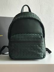 Bottega Veneta green leather backpack - 1