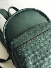 Bottega Veneta green leather backpack - 3