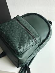 Bottega Veneta green leather backpack - 4