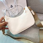 Prada Re-Edition 2005 Saffiano White Leather Bag  - 5