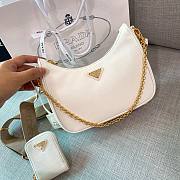 Prada Re-Edition 2005 Saffiano White Leather Bag  - 4