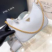 Prada Re-Edition 2005 Saffiano Blue Leather Bag - 1