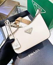 Prada Re-Edition 2005 Saffiano White Leather Silver Hardware Bag  - 5