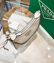 Prada Re-Edition 2005 Saffiano White Leather Silver Hardware Bag  - 6